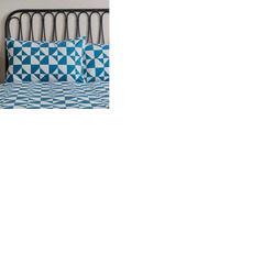 Polycotton Scandi Geo Reversible Teal
