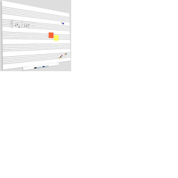SkinMusic Frameless Whiteboard 100 x 150cm