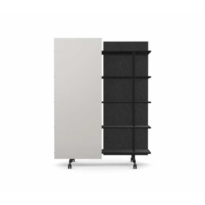 A08 Mobile Shelving Unit with Glass Writing Board