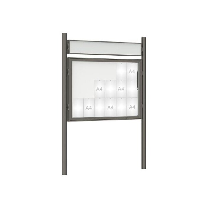 Premium Post Mounted Outdoor Noticeboard