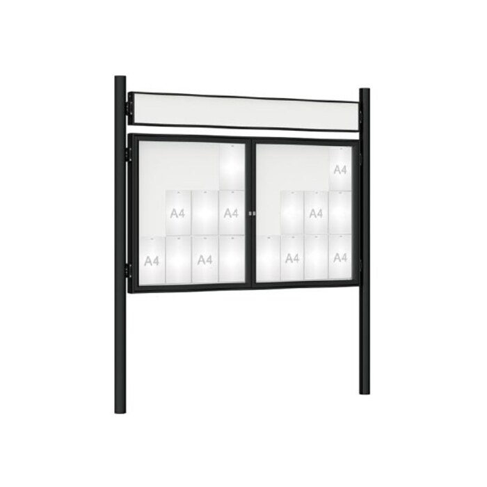 Premium Post Mounted Outdoor Noticeboard