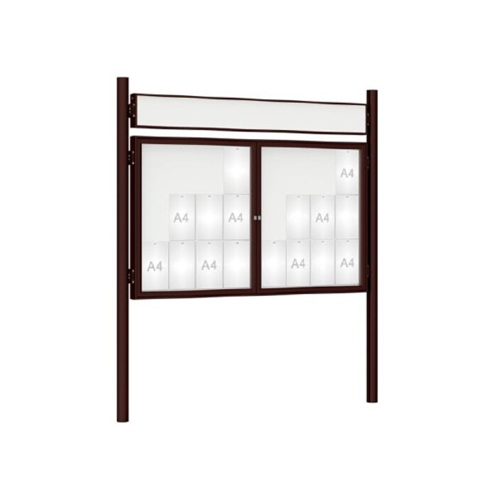 Premium Post Mounted Outdoor Noticeboard
