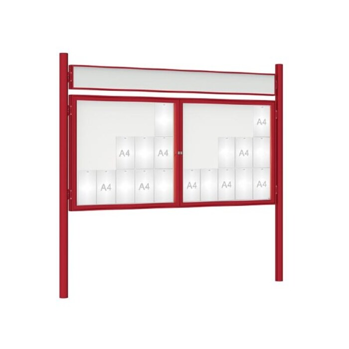 Premium Post Mounted Outdoor Noticeboard