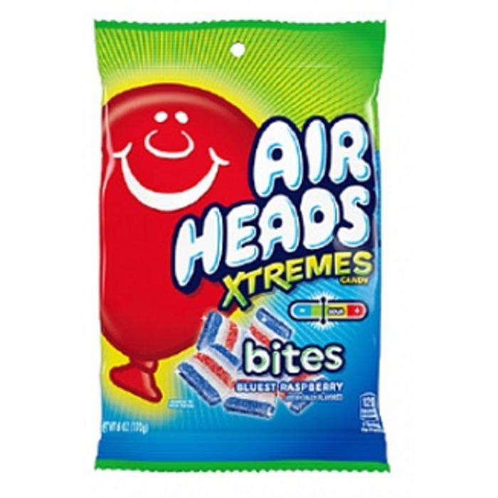 Airheads Xtremes Bites Blue Raspberry Peg Bag 170g *USA*