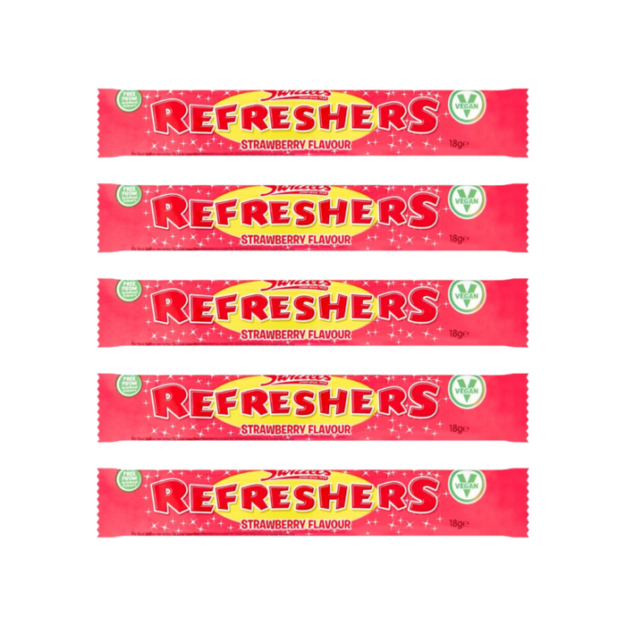 Swizzels Refreshers Strawberry Flavour Chew Bar 18g x 5 Pack