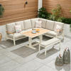Bracken Outdoors Hamilton Aluminium Corner Sofa with Teak Adjustable Table