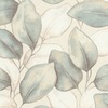 Opulenza Leaf Vinyl Wallpaper Blue Rasch 659863