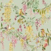 Floral Bird Trail Wallpaper Sage Green / Pink Grandeco A79302