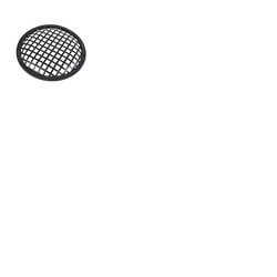 6" Metal Speaker Grille Black PVC Trim