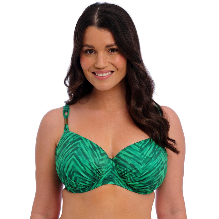 Fantasie Punta Mita Underwired Gathered Full Cup Bikini Top - Emerald - 30D