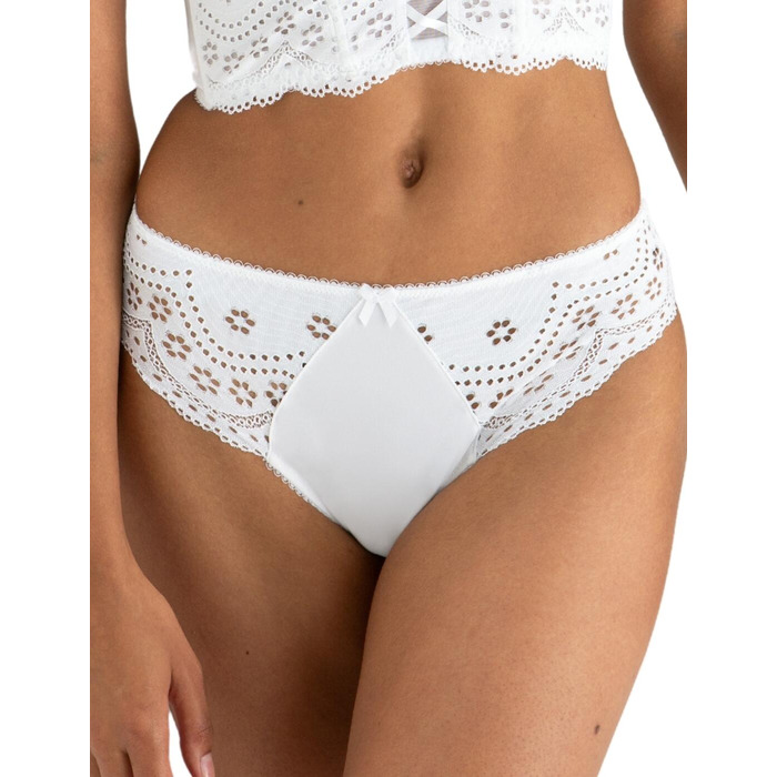Pour Moi Swoon High Waist Brief - White - S - 10