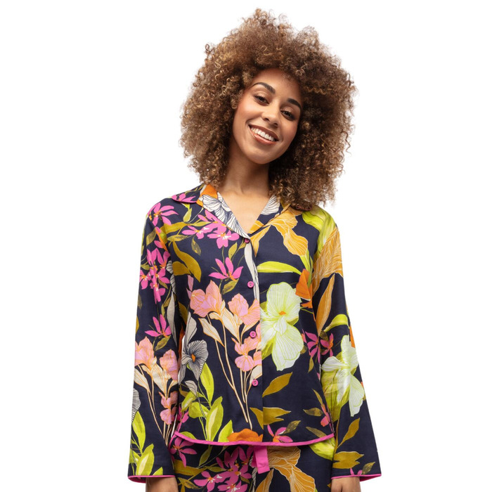 Cyberjammies Avery Pyjama Top - Navy Floral Print - 5XL - 24