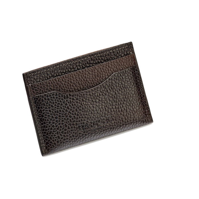 Card Holder Curved - Dark Brown Grain