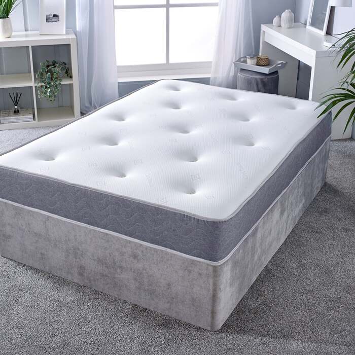 Starlight Beds™ 8" Deep Hand Tufted 7 Comfortable Layer with Memory Foam and Spring Mattress - 2ft6 by 5ft9 Shorty Mattress (75cm by 175cm)