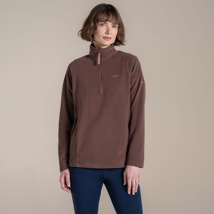 Craghoppers Women's National Trust Miska Half Zip Fleece Dark Truffle 10