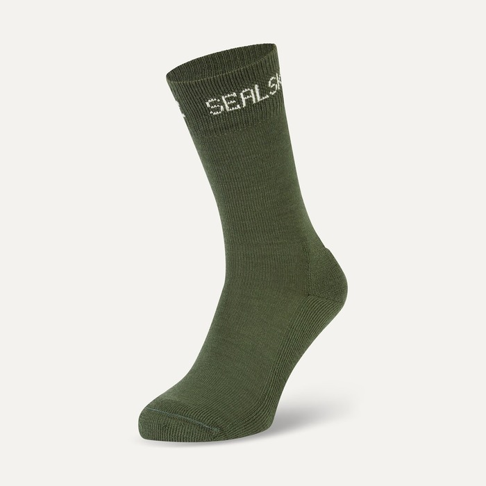 Sealskinz Suffield Solo Merino Liner Sock Olive L