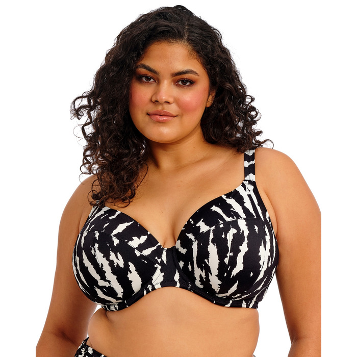 Elomi Echo Shell Plunge Bikini Top - Black - 34JJ