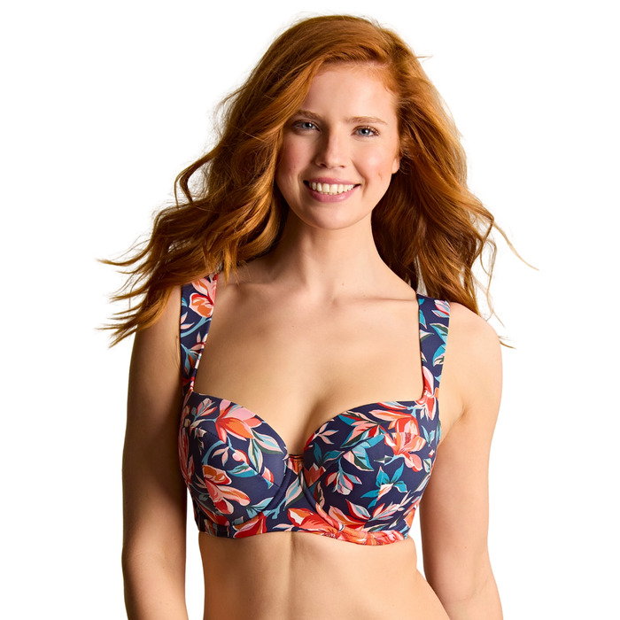 Panache Liliflora Bette Balcony Bikini Top - Lilflora Print - 32GG