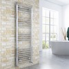 ELEGANT 1600x500mm Straight Chrome Heated Towel Rail Rad Radiator Bathroom Central Heating