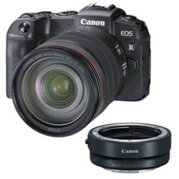 Canon EOS RP Mirrorless Camera with RF 24-105mm f/4L IS Lens with EF-EOS R mount adapter