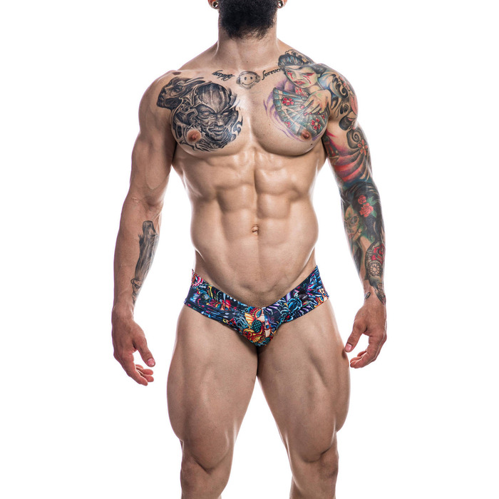 Cut4Men High Cut Cheeky Brief - Tattoo