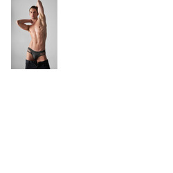 TEAMM8 Edge Net Jock Thong - Gunmetal