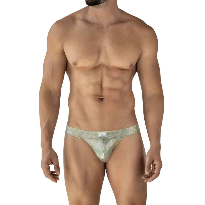 Clever Moda Sensorial Diamond Tanga Brief - Gold