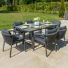 Bracken Outdoors Antigua Rope Rectangular Aluminium 6 Seater Outdoor Dining Set