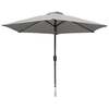 Bracken Outdoors 2. 5m 38mm Aluminium Pole Round Grey Garden Parasol