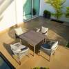 Bracken Outdoors Valencia Aluminium and Rope Square 4 Seat Garden Furniture Dining Set