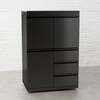 Draco Grills Outdoor Kitchen Black Stainless Steel Mid Height Double Door Cabinet