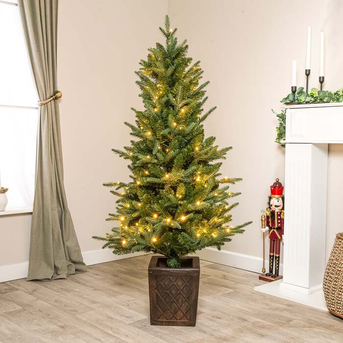 Winchester Fir Artificial Pre-Lit PE Christmas Tree 4. 5FT