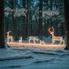 Outdoor Light Up Laser Ribbon Christmas LED Reindeer Large Family Set