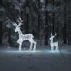 Outdoor Light Up Acrylic Christmas Reindeer Stag and Fawn Set