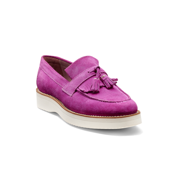 Abbie - Fuchsia Suede, 10. 5 / D / Rubber Sole