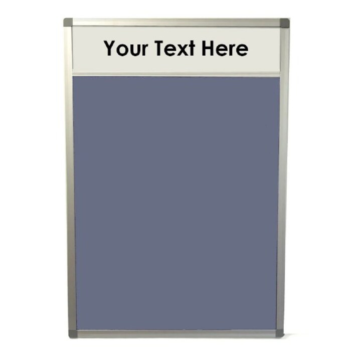Felt Noticeboard with Header and Aluminium Frame