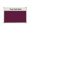 Felt Noticeboard with Header and Aluminium Frame