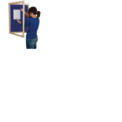 Hardwood Framed Lockable PET Noticeboard