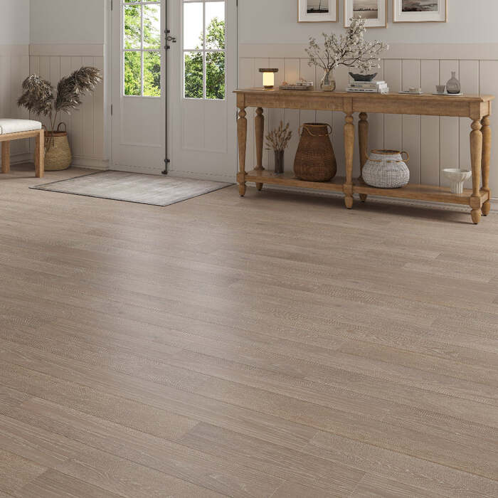Lusso Uniqo Smoked Grey Whitewashed Engineered Oak