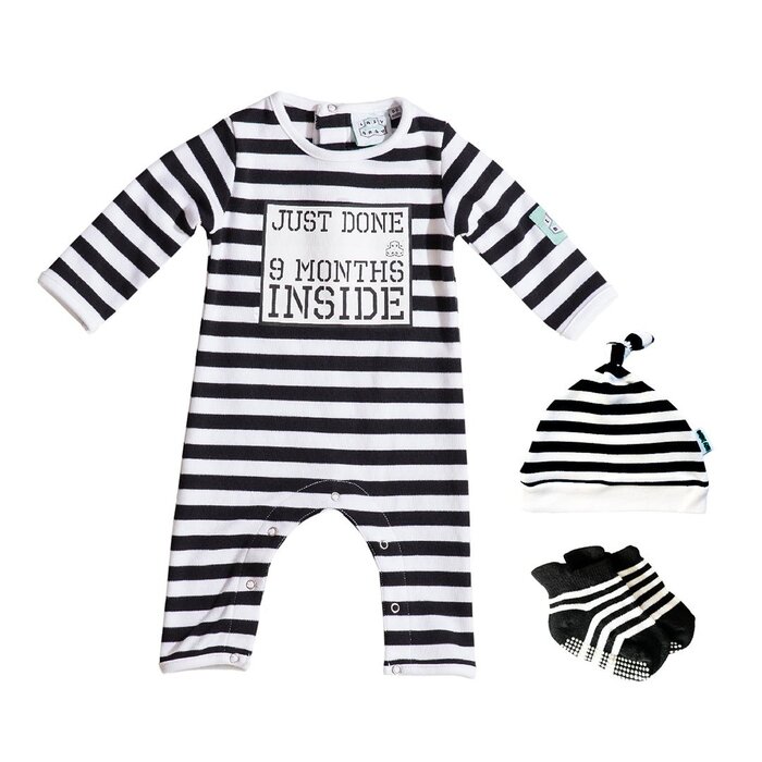 Newborn Baby Outfit Gift Set - Just Done 9 Months Inside® - Unisex Baby Gift by Lazy Baby®