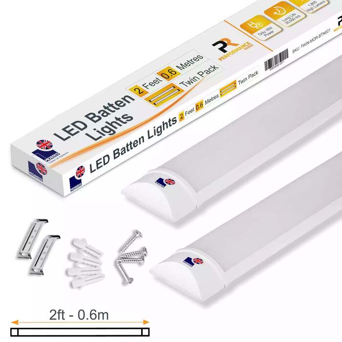 Morris Slimline 2ft Twin LED Batten light