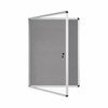 Bi-Office Lockable Felt Noticeboard Display Case 931 x 670mm (9 x A4) GREY