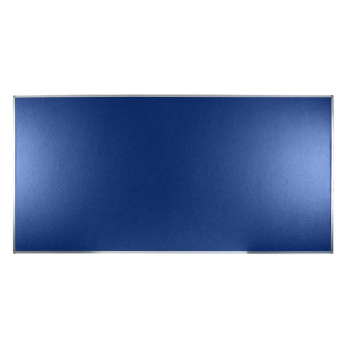 Boards Direct Felt Noticeboard Aluminium Frame 2400 x 1200mm BLUE