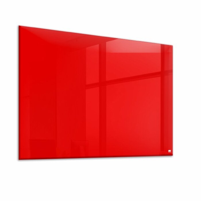 Casca Magnetic Glass Writing Board 1200 x 1200mm Luminous Red