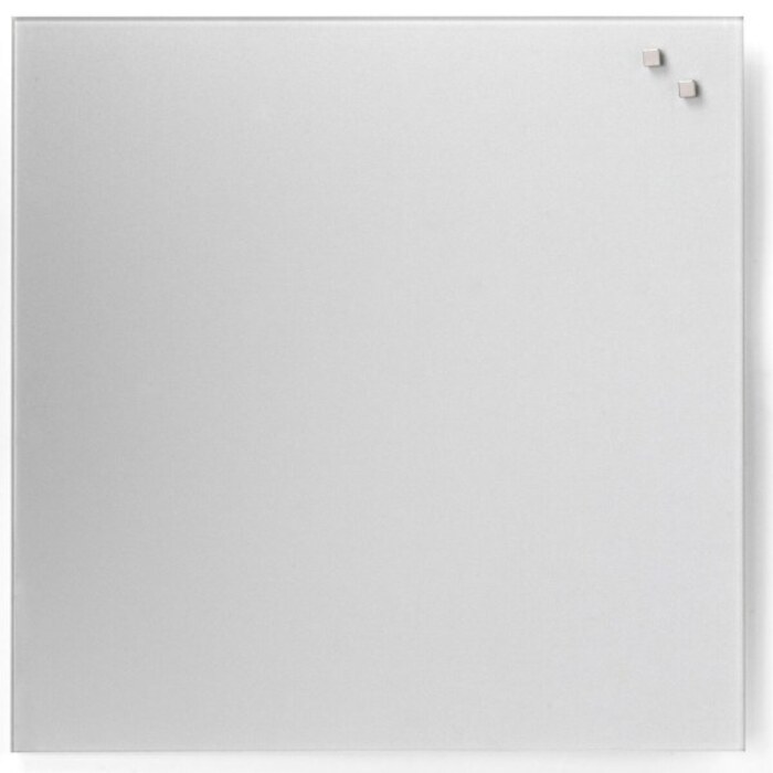 NAGA Magnetic Glass Noticeboard SILVER 45 x 45cm