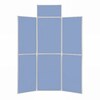 6 Panel Folding Display Stand Grey Frame/Blueberry Fabric