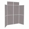 8 Panel Folding Display Stand Grey Frame/Grey Fabric
