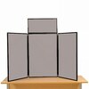 3 Panel Maxi Desk Top Display Stand Black Frame/Grey Fabric