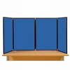 4 Panel Maxi Desk Top Display Stand Black Frame/Blueberry Fabric