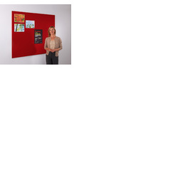 Frameless Felt Covered Noticeboard 1200 x 1500mm Red